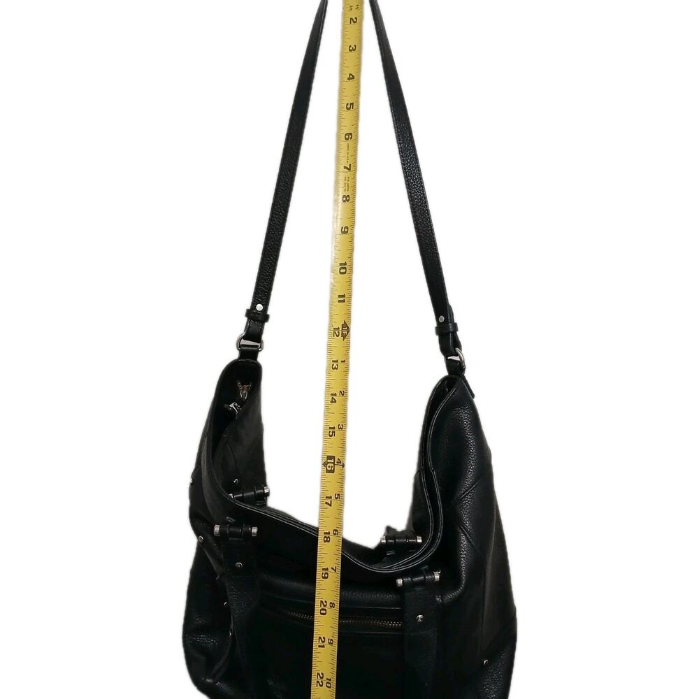 Lauren Ralph Lauren Est. 1967 Black Pebble Leather Lrg Tote Shoulder Slouch Bag - Picture 14 of 16